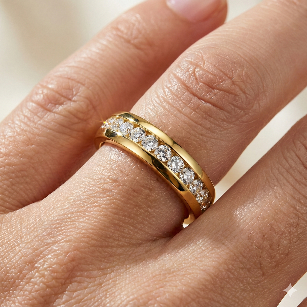 ENQVI | Crystal Band Ring