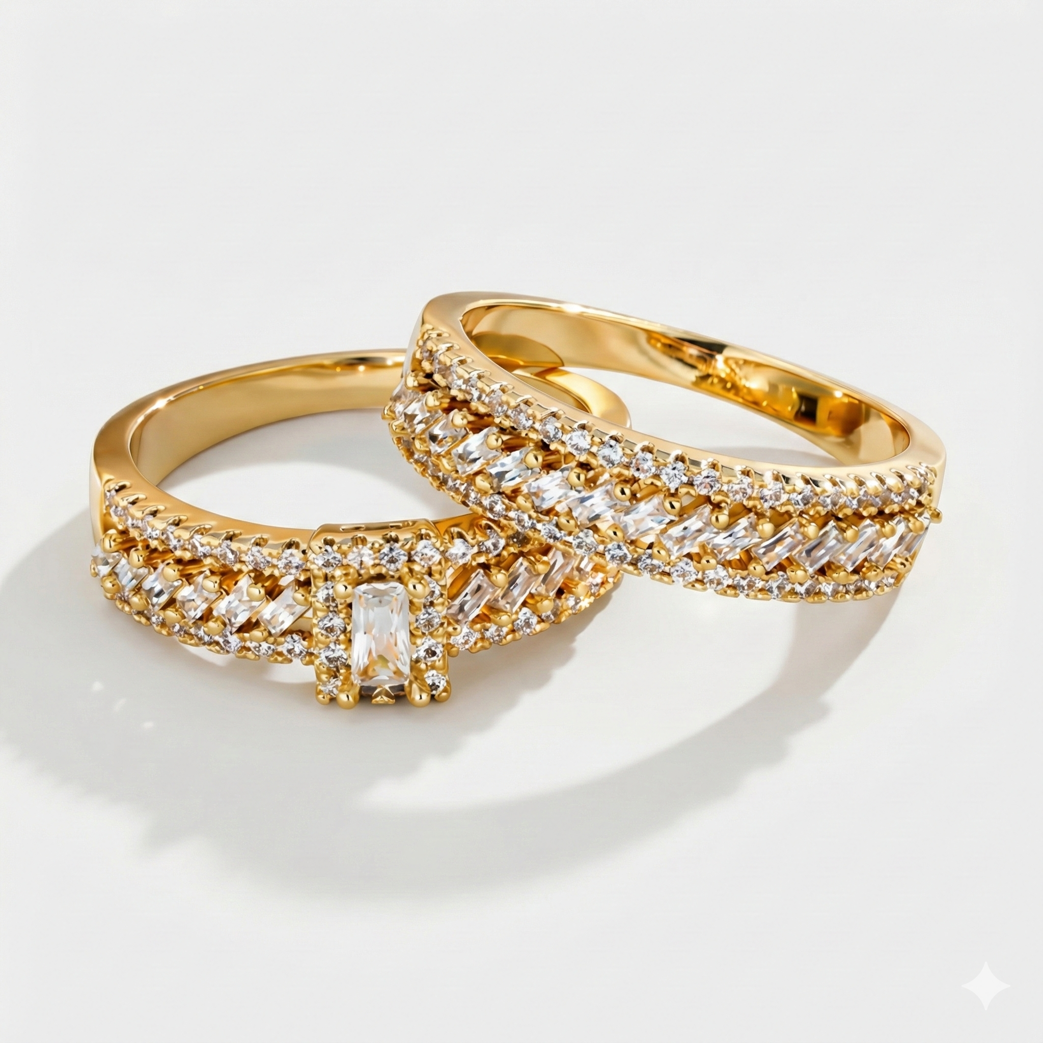 ENQVI | Two-Piece Zircon Ring Set