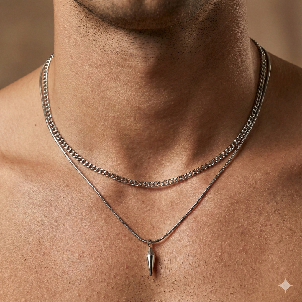 ENQVI | Layered Spike Pendant Necklace