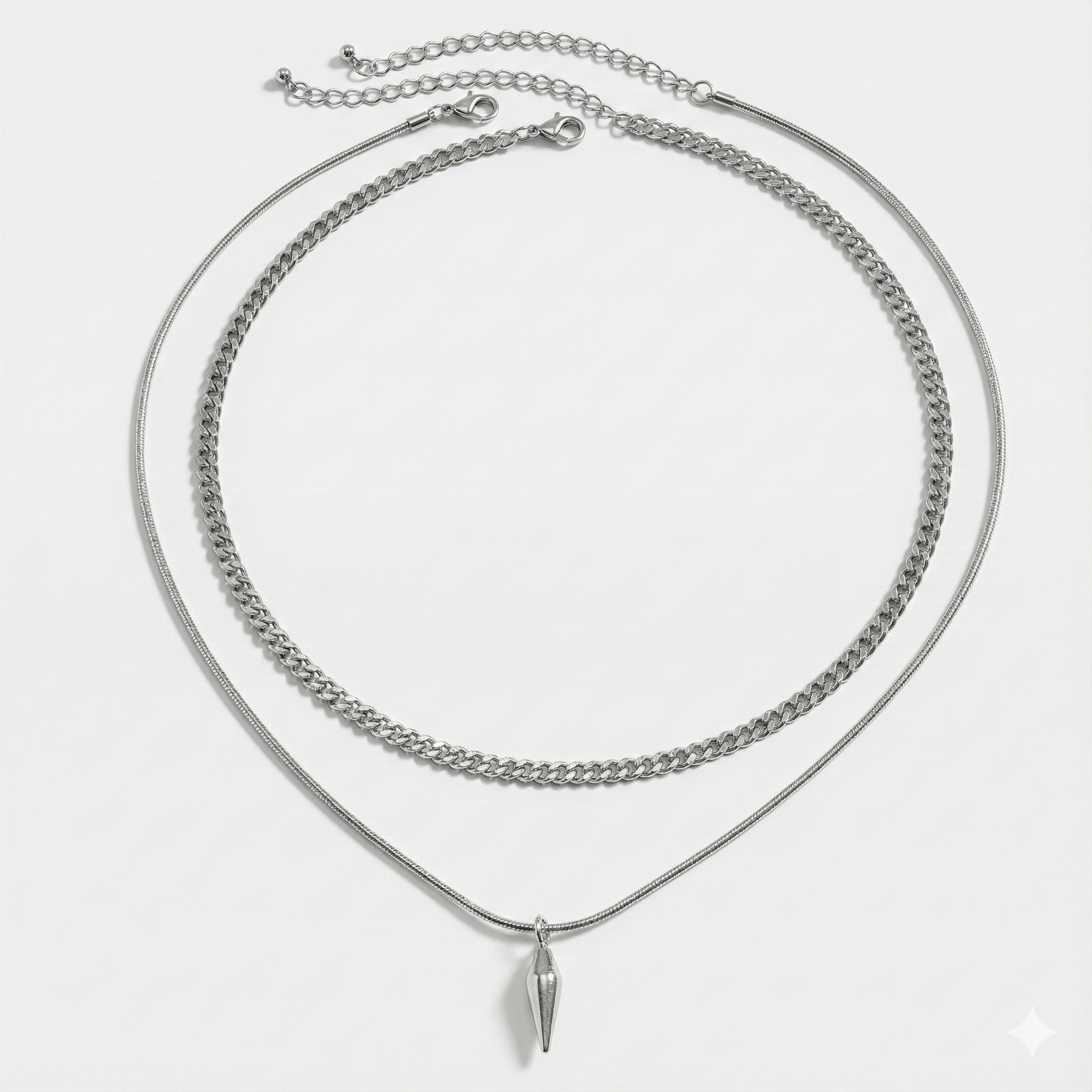 ENQVI | Layered Spike Pendant Necklace