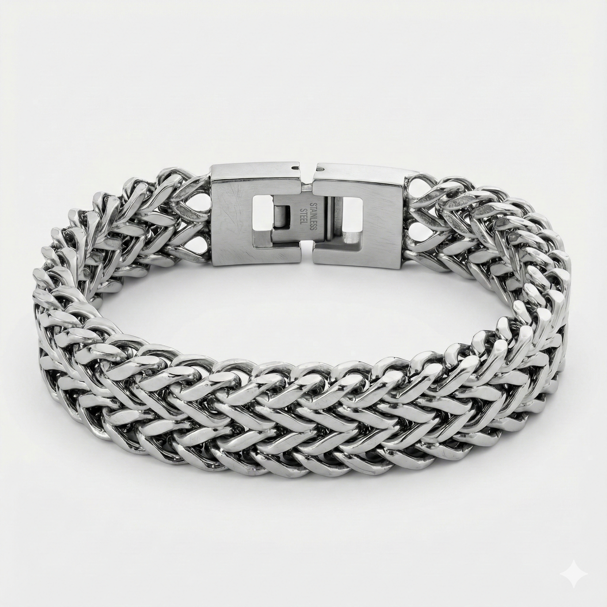 ENQVI | Woven Steel Chain Bracelet