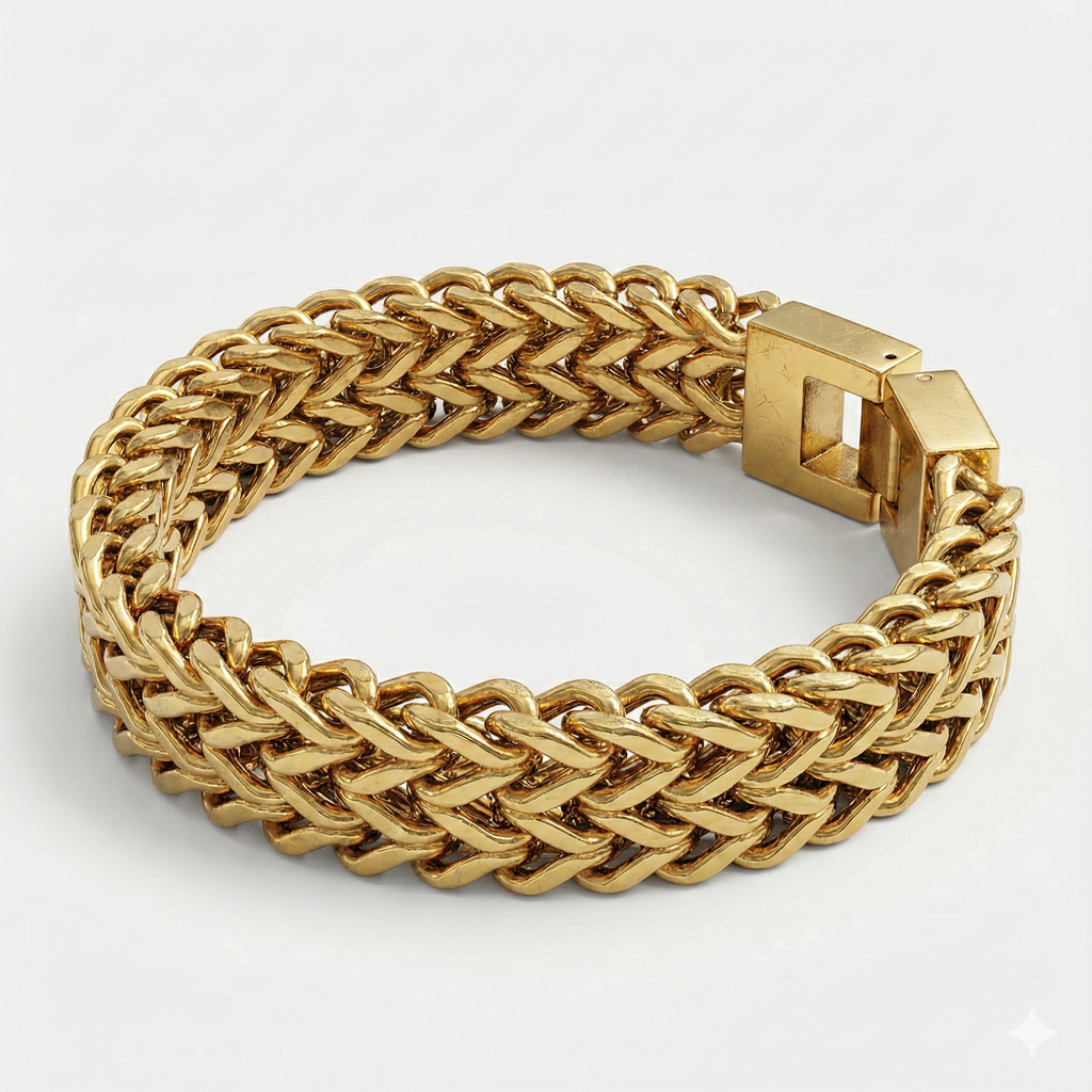 ENQVI | Woven Steel Chain Bracelet