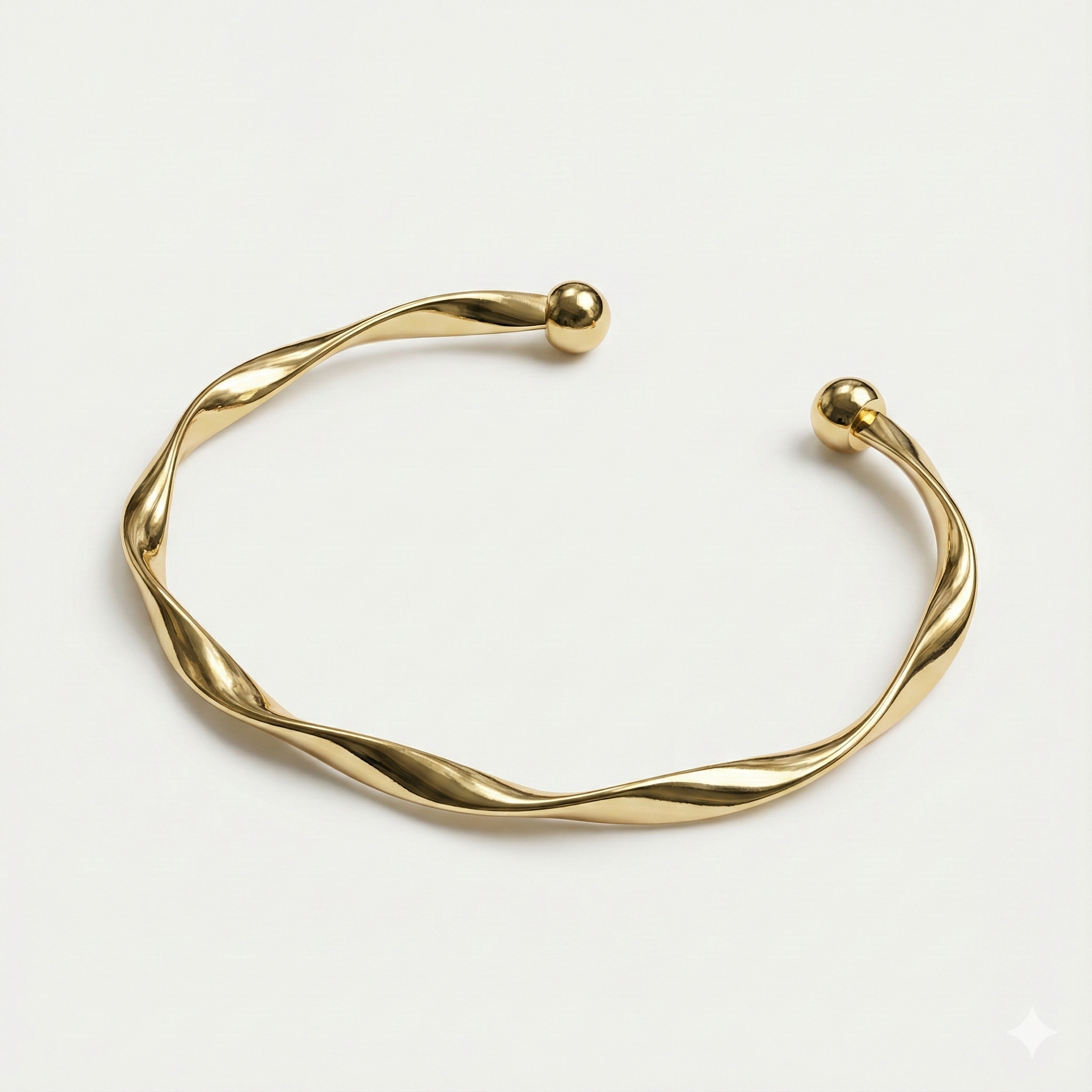 ENQVI | Twisted Gold Cuff Bracelet