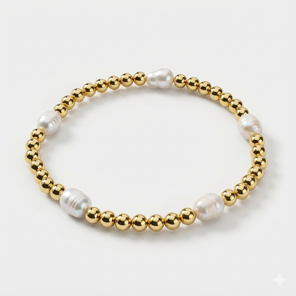 ENQVI | Gold Bead Bracelet