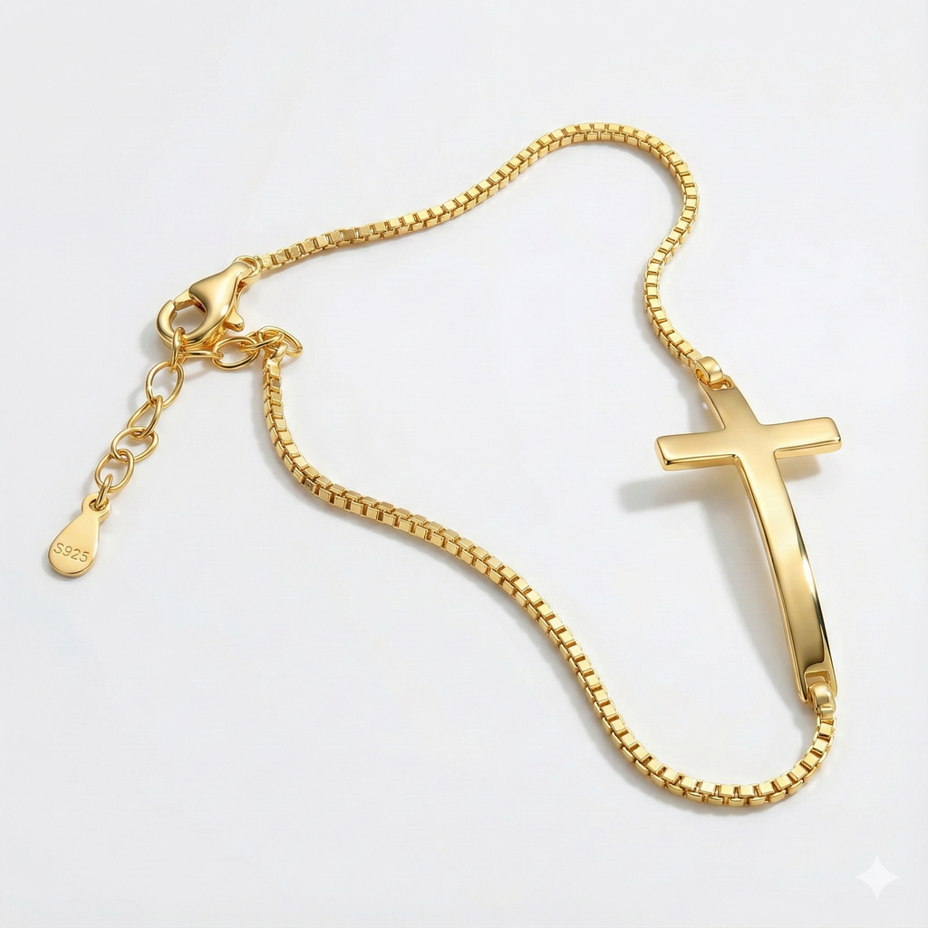 ENQVI | Gold Cross Bracelet